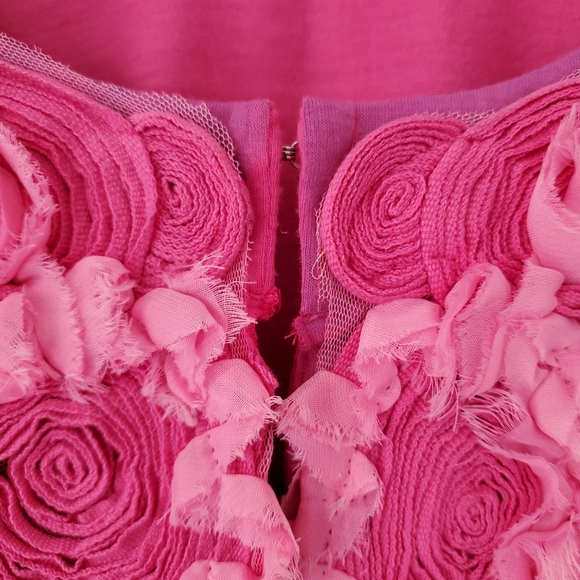 90s Pink Purple Floral Rosettes Cardigan Bell Lightweight Whimsy Girly Fairy Y2K - Picture 6 of 12